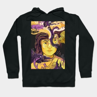 Nonbinary pallete portrait Hoodie